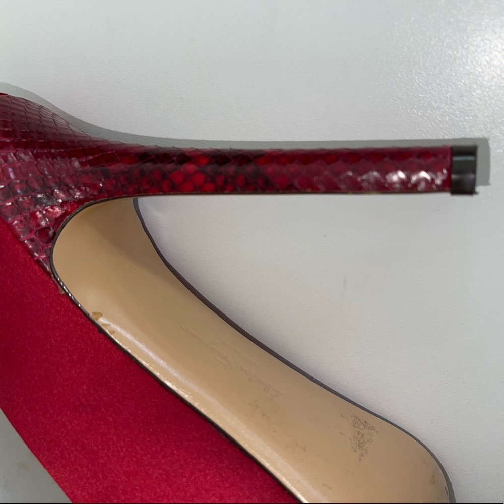 Ferragamo Red Python Heels - image 4